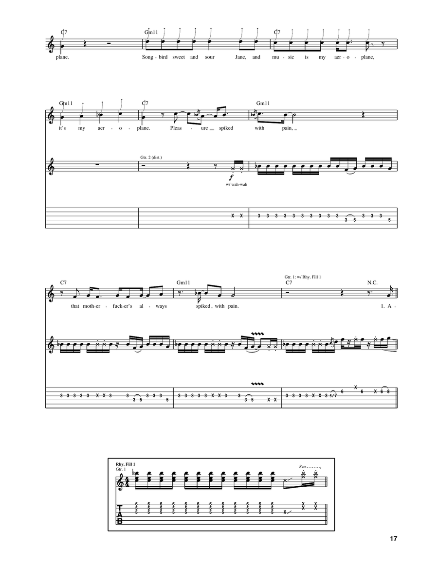 Aeroplane Aeroplane Acoustic Guitar scores gallery preview page 2