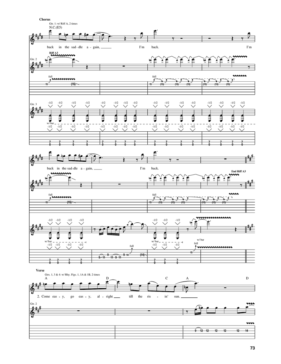 Back In The Saddle Back In The Saddle Acoustic Guitar scores gallery preview page 5