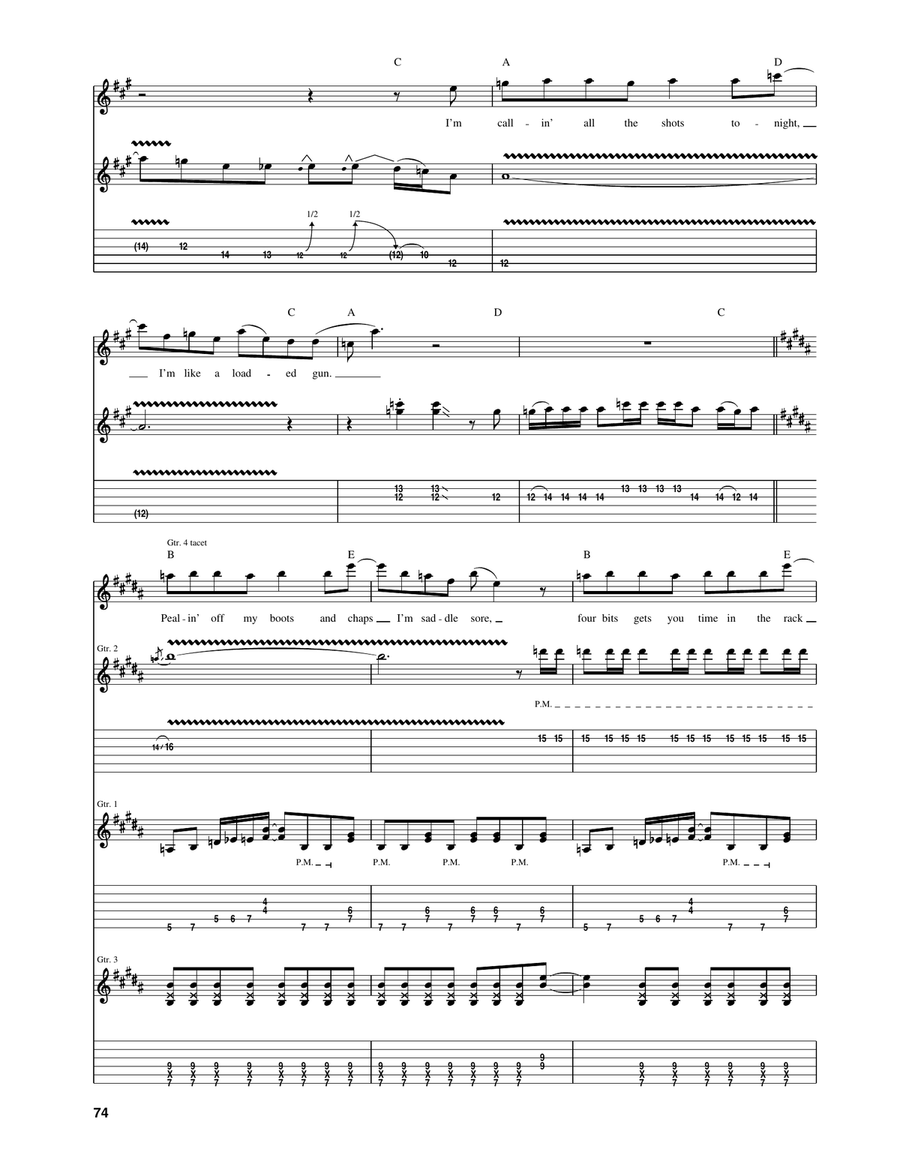 Back In The Saddle Back In The Saddle Acoustic Guitar scores gallery preview page 6