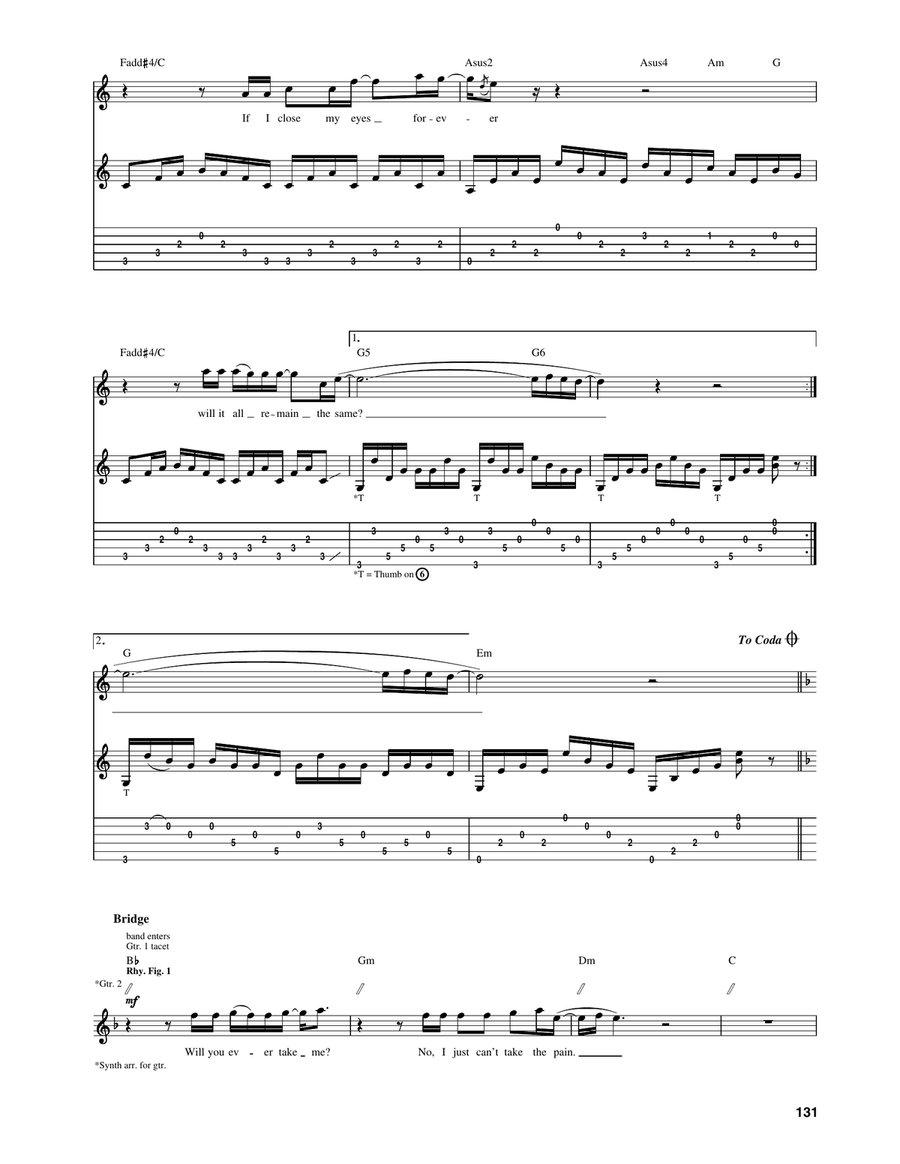 Close My Eyes Forever Close My Eyes Forever Acoustic Guitar scores gallery preview page 3