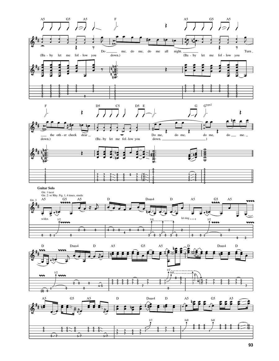 Dude (Looks Like A Lady) Dude (Looks Like A Lady) Acoustic Guitar scores gallery preview page 5