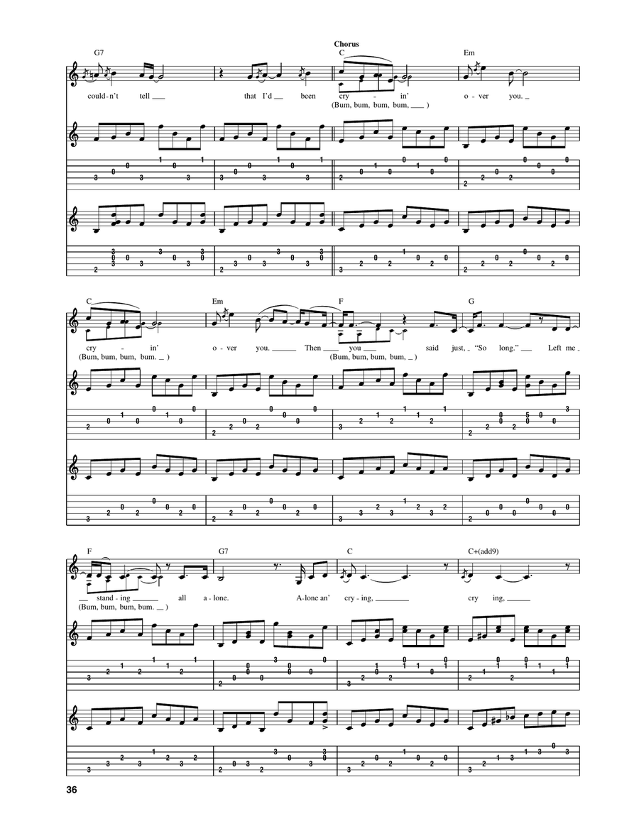 Crying Crying Acoustic Guitar scores gallery preview page 2