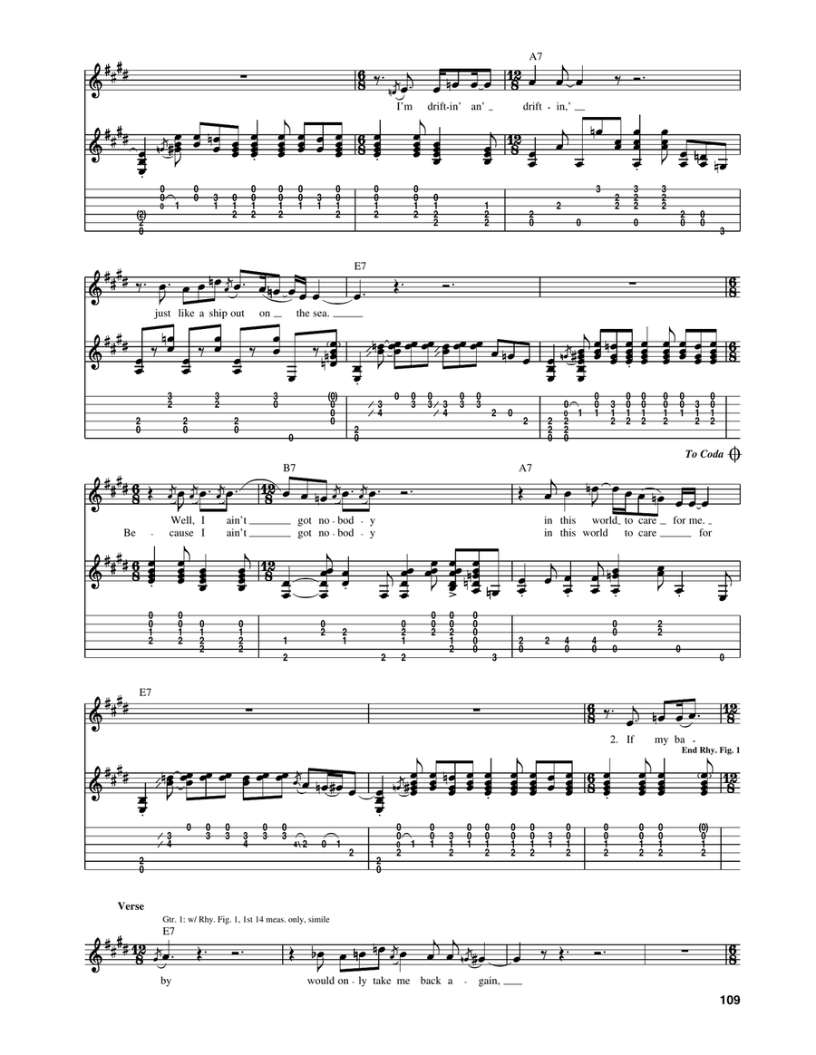 Driftin' Blues Driftin' Blues Acoustic Guitar scores gallery preview page 2