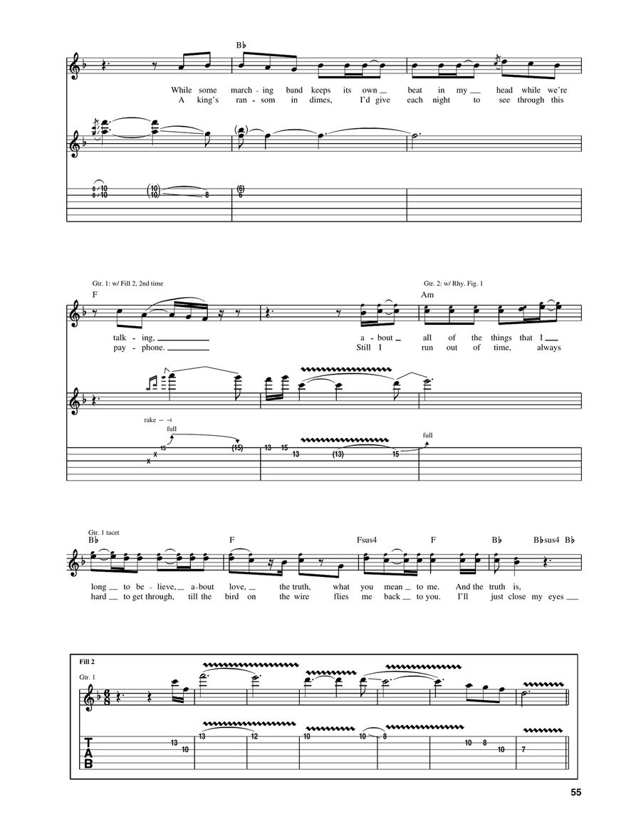 Bed Of Roses Bed Of Roses Acoustic Guitar scores gallery preview page 3