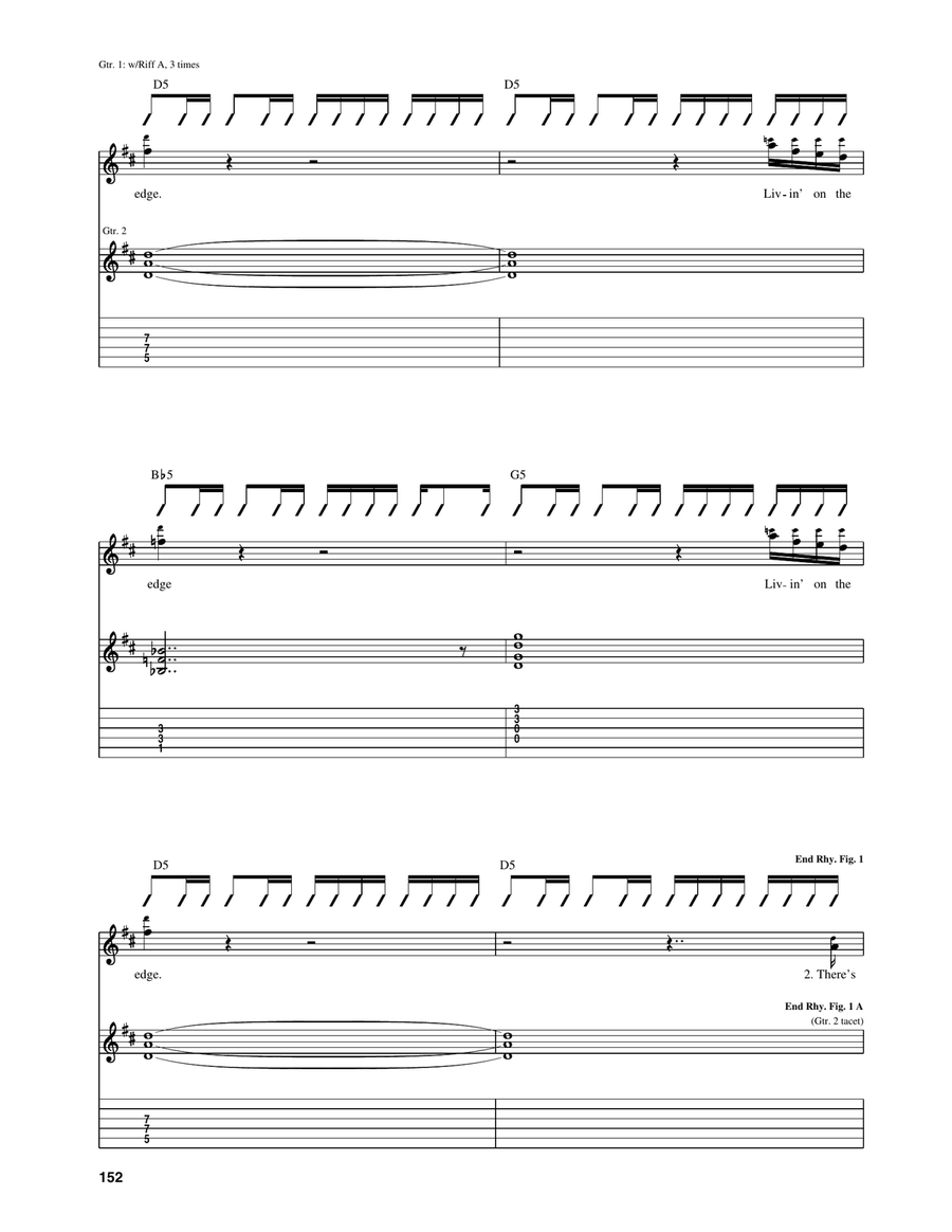 Livin' On The Edge Livin' On The Edge Acoustic Guitar scores gallery preview page 4