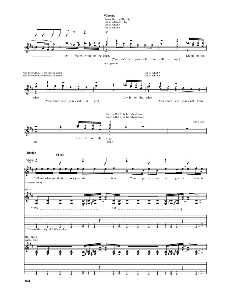 Livin' On The Edge Livin' On The Edge Acoustic Guitar scores gallery preview page 6