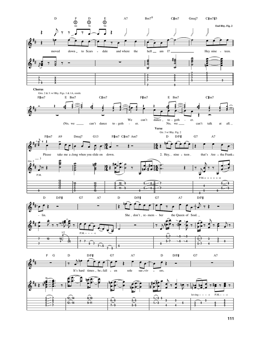 Hey Nineteen Acoustic Guitar scores gallery preview page 3