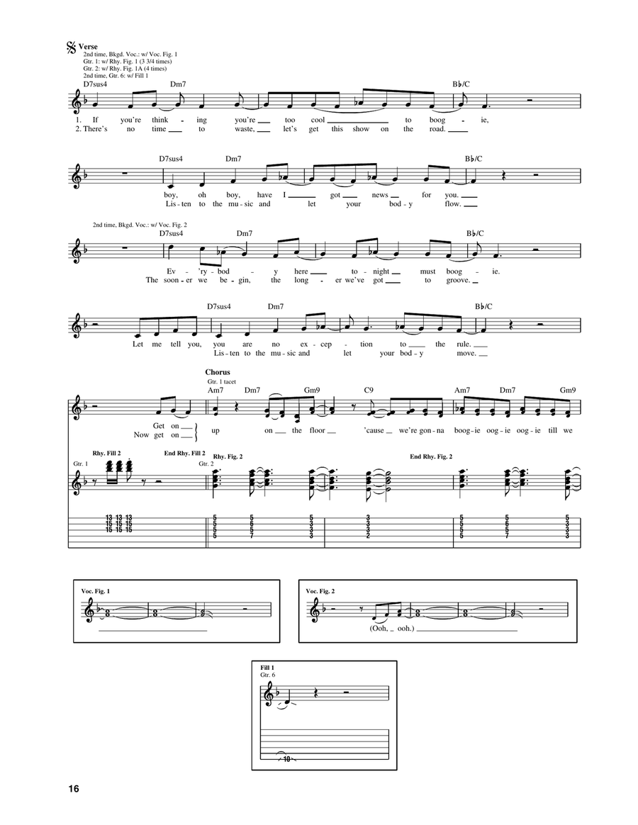 Boogie Oogie Oogie Boogie Oogie Oogie Acoustic Guitar scores gallery preview page 3