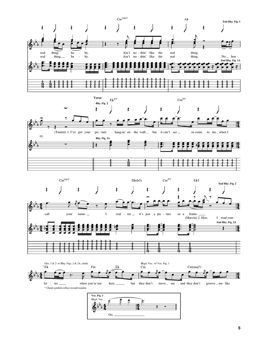 Ain't Nothing Like The Real Thing Acoustic Guitar scores gallery preview page 2