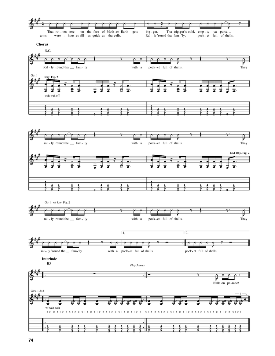 Bulls On Parade Bulls On Parade Acoustic Guitar scores gallery preview page 2