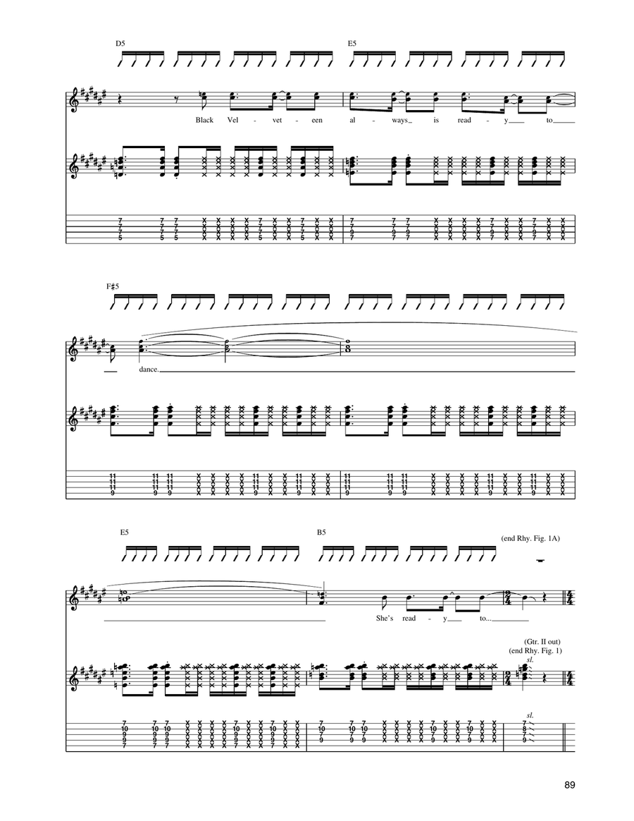 Black Velveteen Black Velveteen Acoustic Guitar scores gallery preview page 4