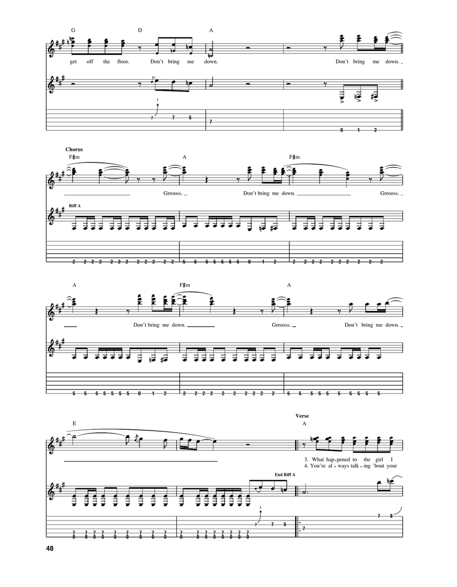 Don't Bring Me Down Don't Bring Me Down Acoustic Guitar scores gallery preview page 3