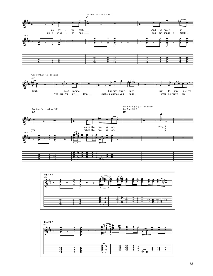 The Heat Is On The Heat Is On Acoustic Guitar scores gallery preview page 2