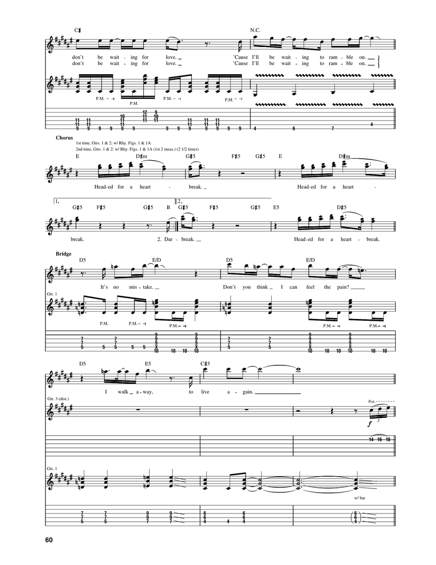 Headed For A Heartbreak Headed For A Heartbreak Acoustic Guitar scores gallery preview page 3
