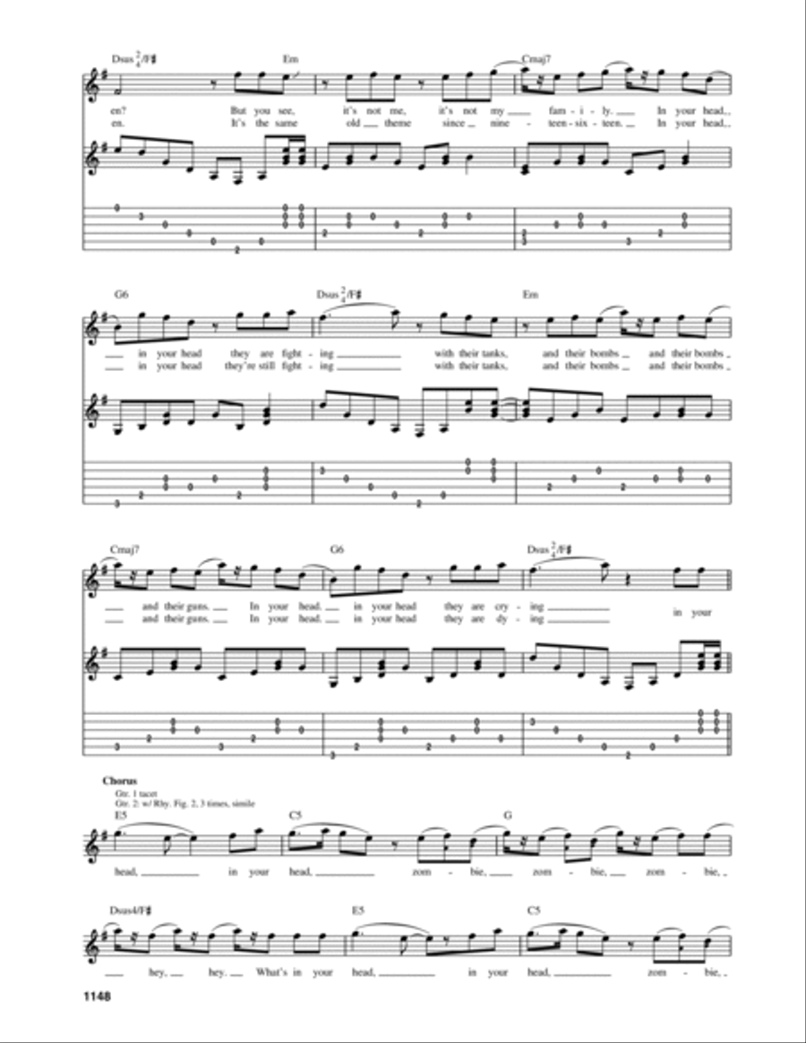 Zombie Electric Guitar scores gallery preview page 3