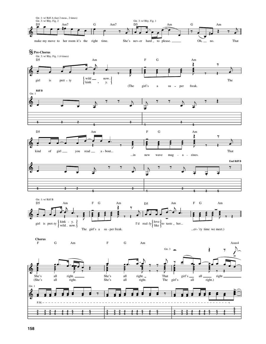 Super Freak Super Freak Acoustic Guitar scores gallery preview page 2