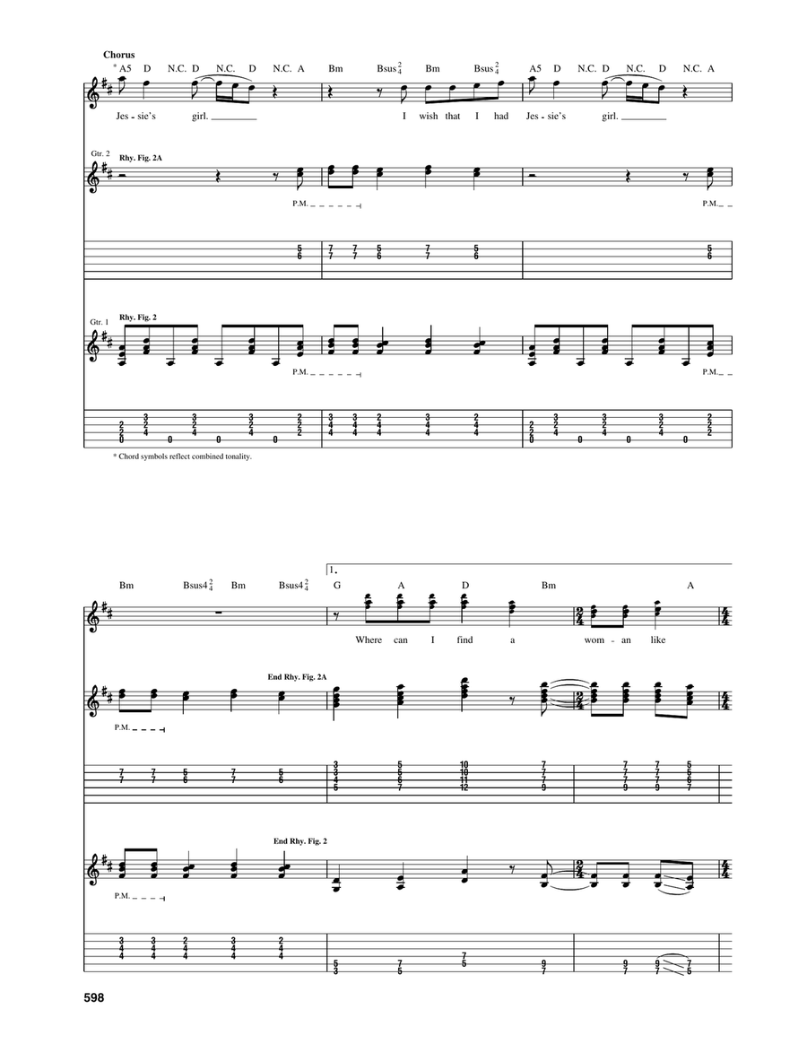 Jessie's Girl Jessie's Girl Acoustic Guitar scores gallery preview page 3
