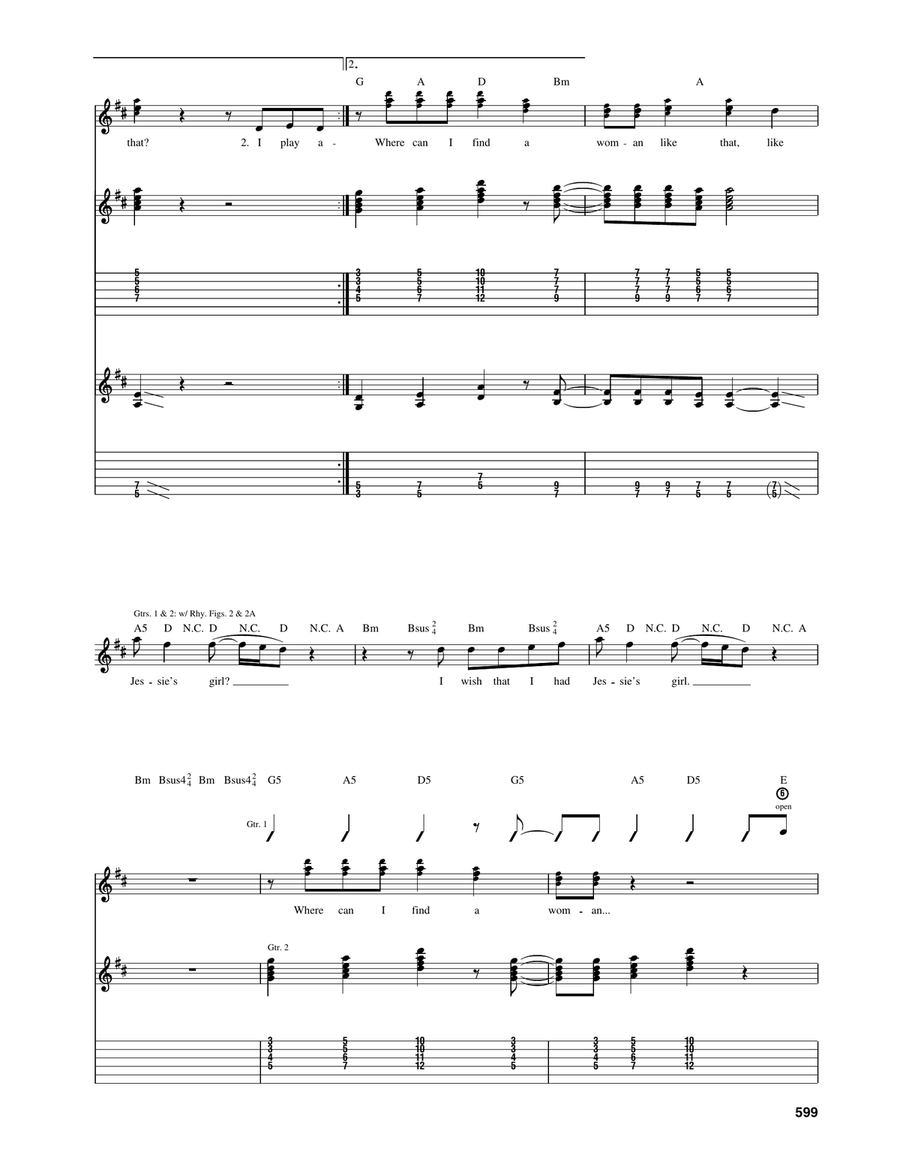 Jessie's Girl Jessie's Girl Acoustic Guitar scores gallery preview page 4