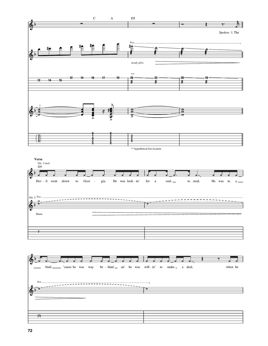 The Devil Went Down To Georgia Acoustic Guitar scores gallery preview page 2