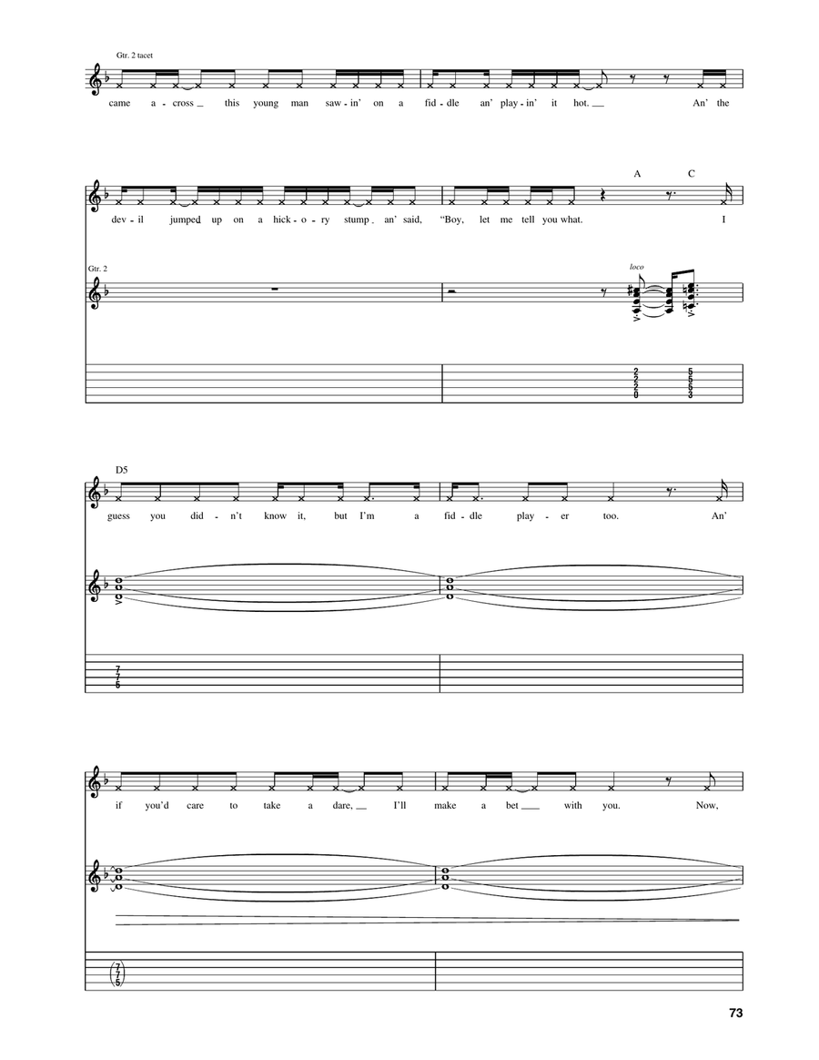 The Devil Went Down To Georgia Acoustic Guitar scores gallery preview page 3
