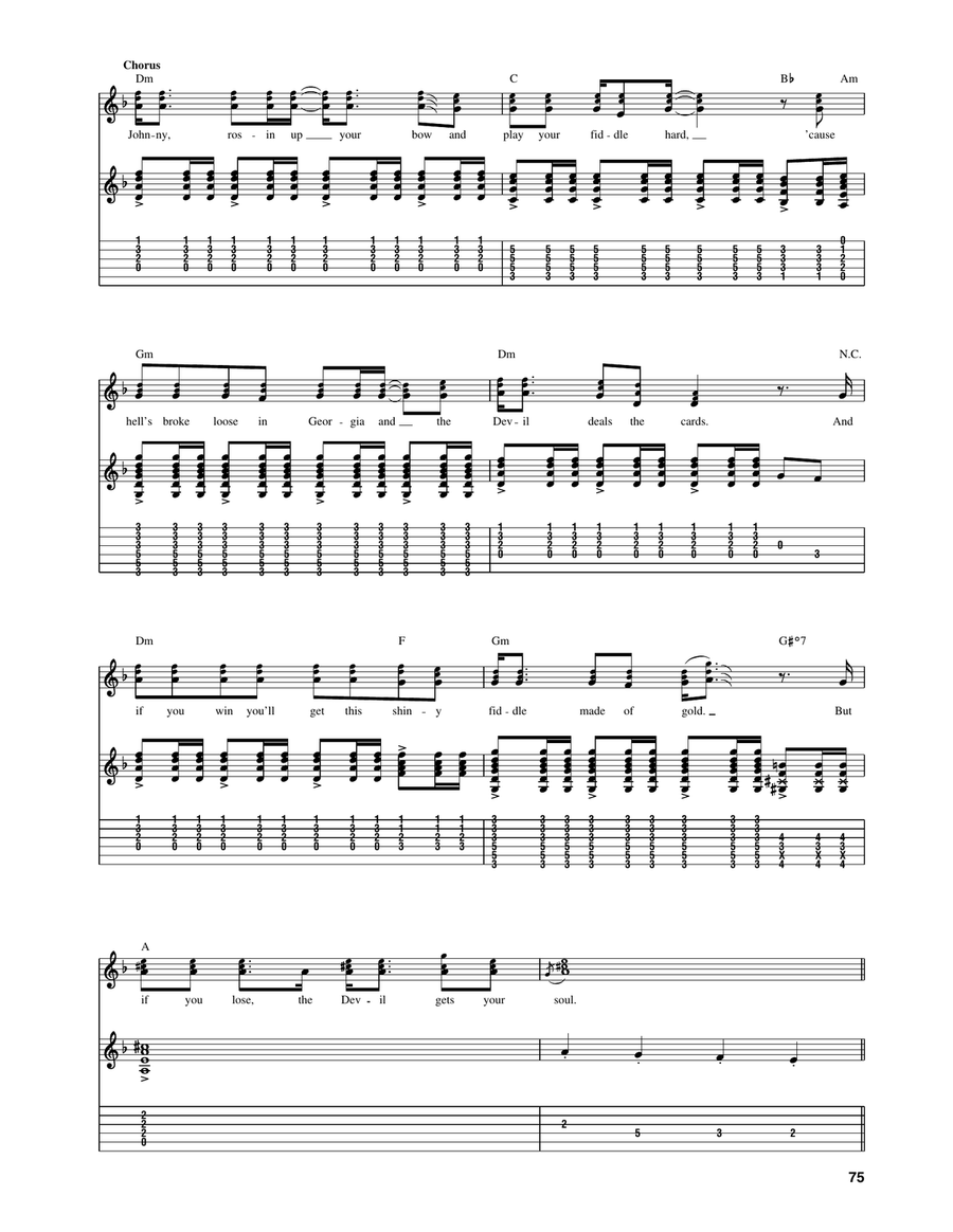 The Devil Went Down To Georgia Acoustic Guitar scores gallery preview page 5