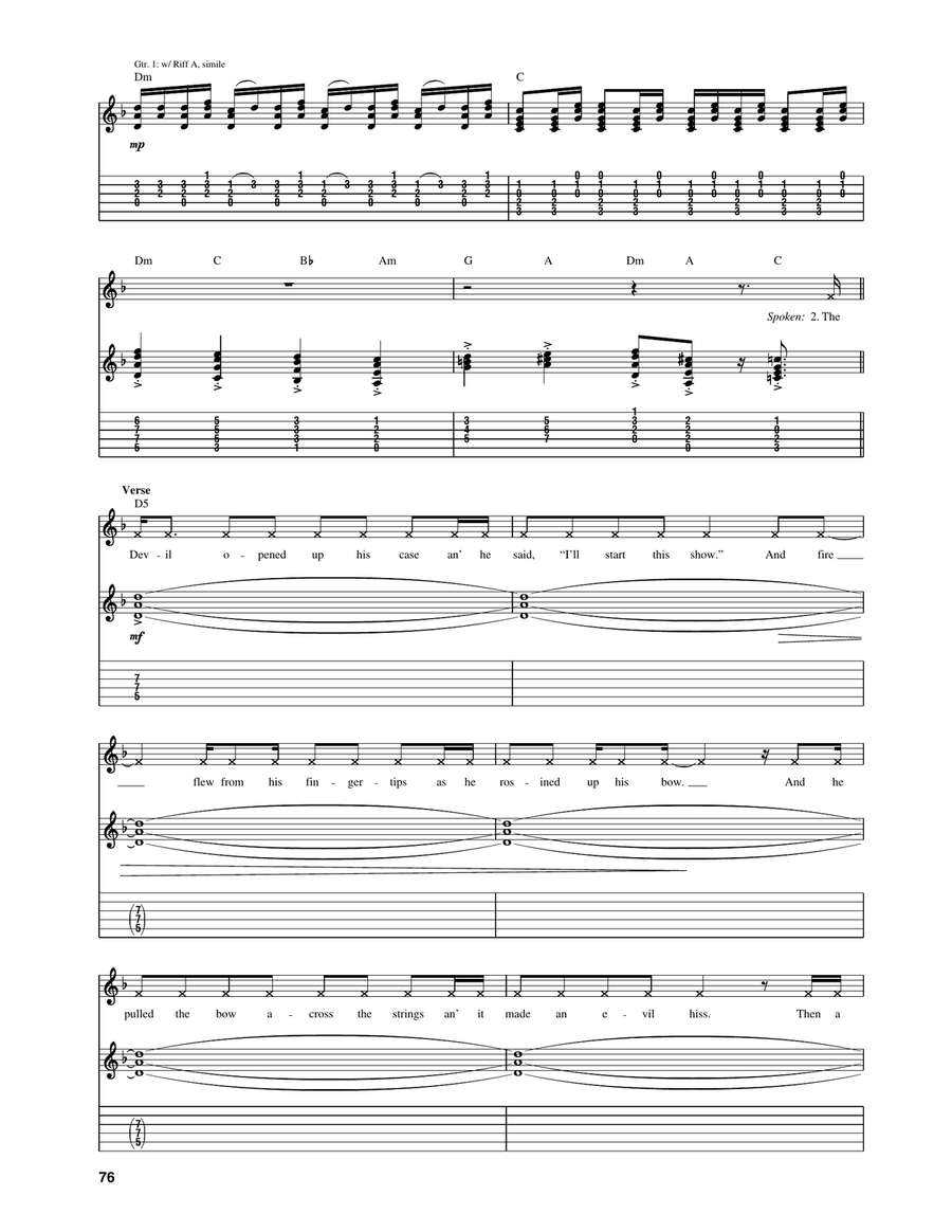 The Devil Went Down To Georgia Acoustic Guitar scores gallery preview page 6