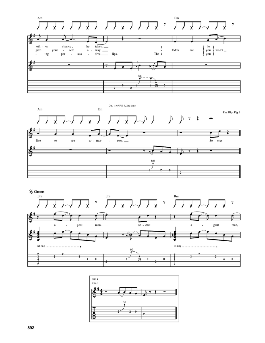 Secret Agent Man Secret Agent Man Acoustic Guitar scores gallery preview page 3