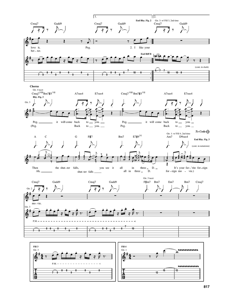 Peg Peg Acoustic Guitar scores gallery preview page 3