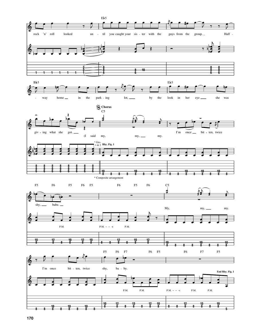 Once Bitten Twice Shy Once Bitten Twice Shy Acoustic Guitar scores gallery preview page 4