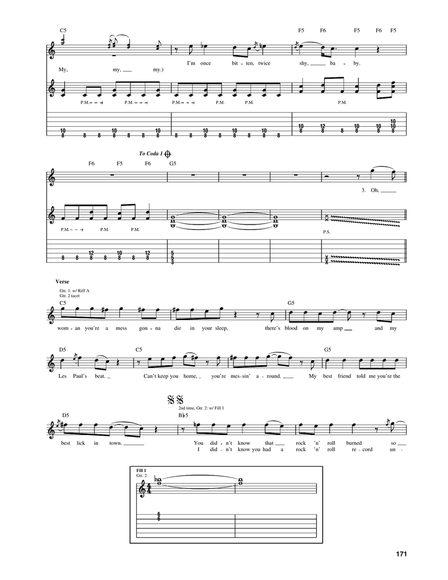 Once Bitten Twice Shy Once Bitten Twice Shy Acoustic Guitar scores gallery preview page 5