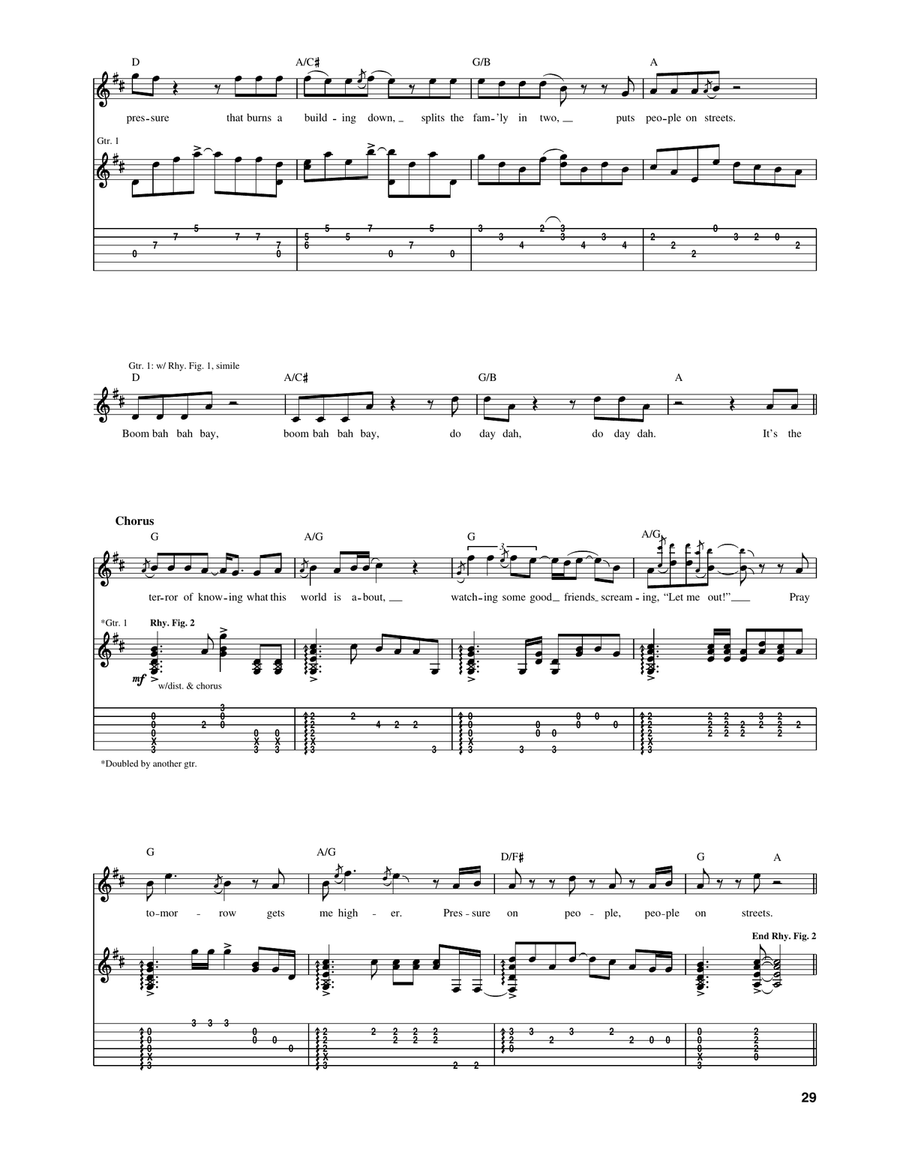 Under Pressure Under Pressure Acoustic Guitar scores gallery preview page 2