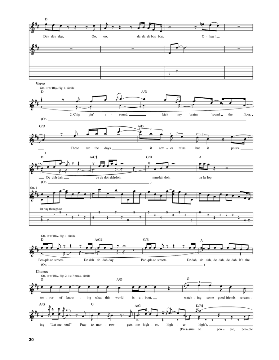 Under Pressure Under Pressure Acoustic Guitar scores gallery preview page 3