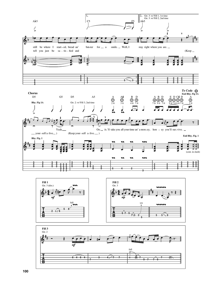 Keep Yourself Alive Acoustic Guitar scores gallery preview page 3