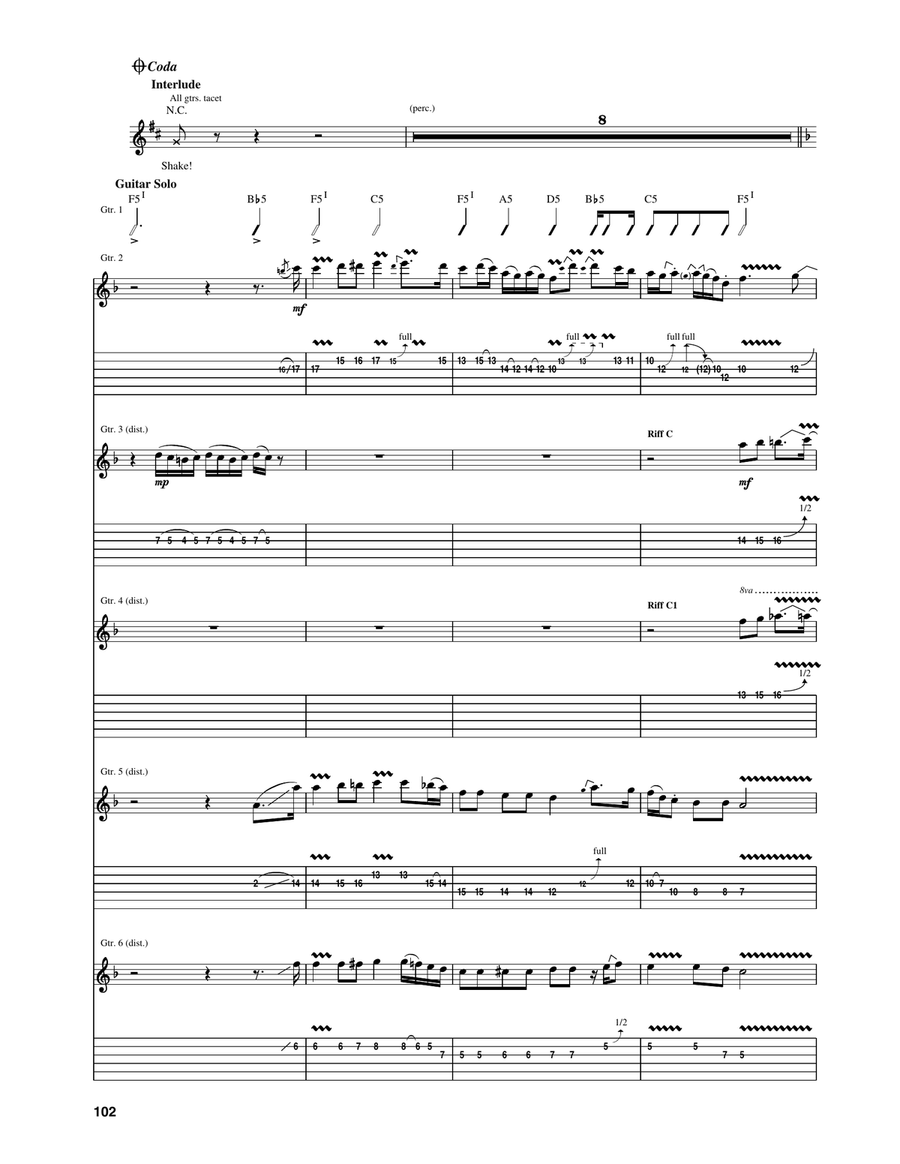 Keep Yourself Alive Acoustic Guitar scores gallery preview page 5