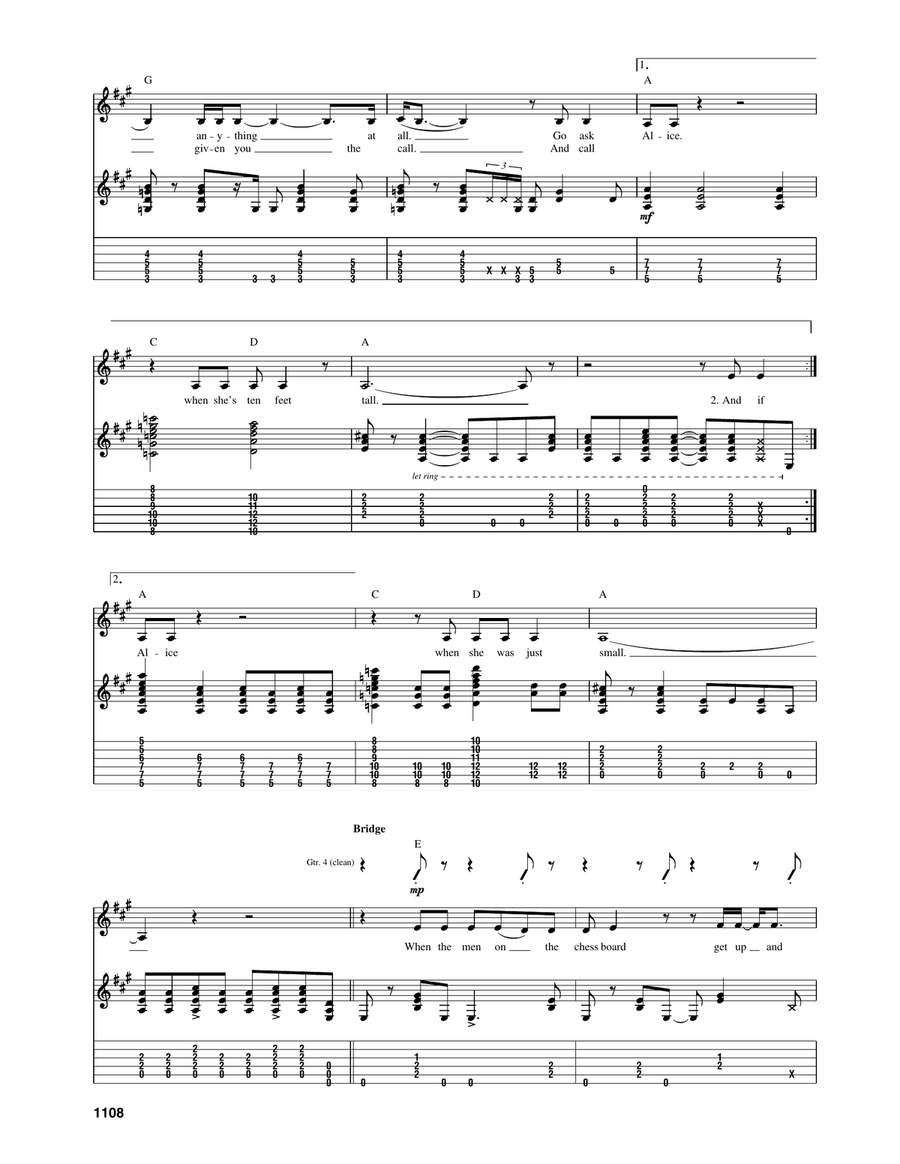 White Rabbit White Rabbit Acoustic Guitar scores gallery preview page 3