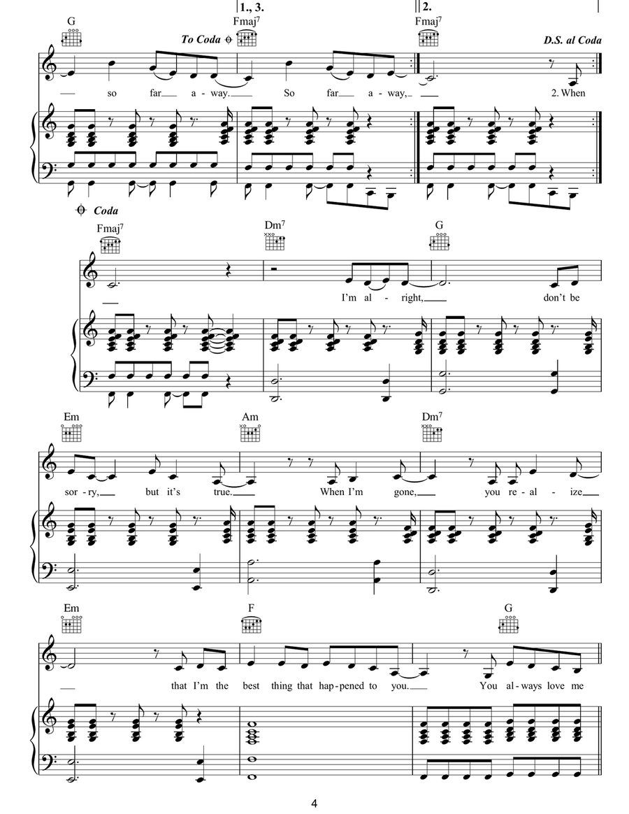 Miles Away Miles Away Acoustic Guitar scores gallery preview page 4