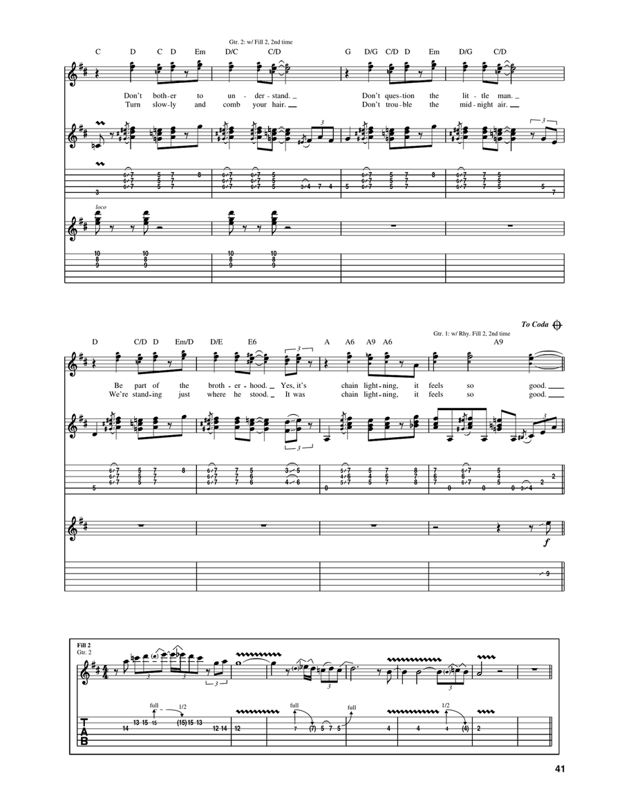Chain Lightning Chain Lightning Acoustic Guitar scores gallery preview page 2