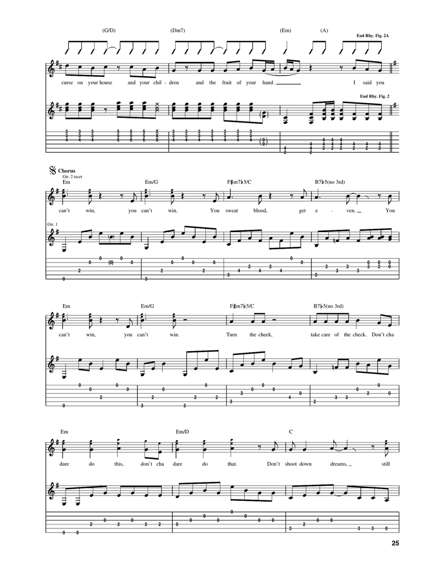 Can't Win Can't Win Acoustic Guitar scores gallery preview page 4