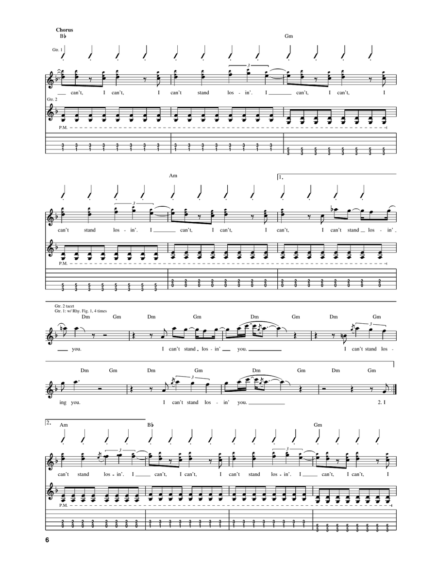 Can't Stand Losing You Can't Stand Losing You Acoustic Guitar scores gallery preview page 2