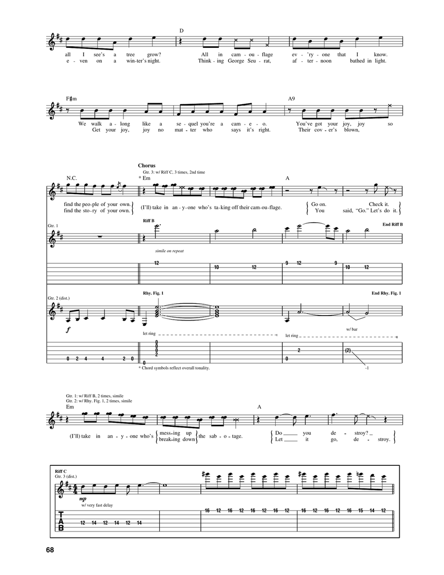 Camouflage Camouflage Acoustic Guitar scores gallery preview page 2