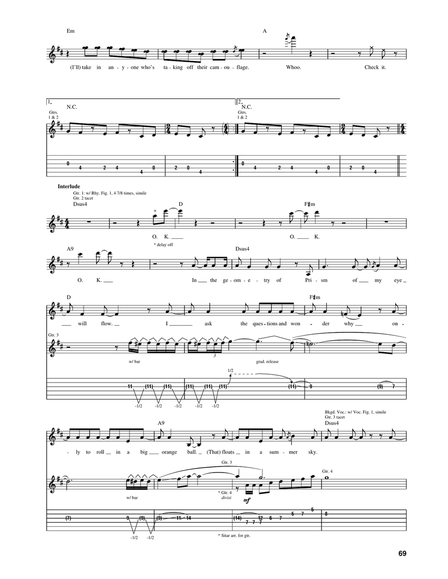 Camouflage Camouflage Acoustic Guitar scores gallery preview page 3