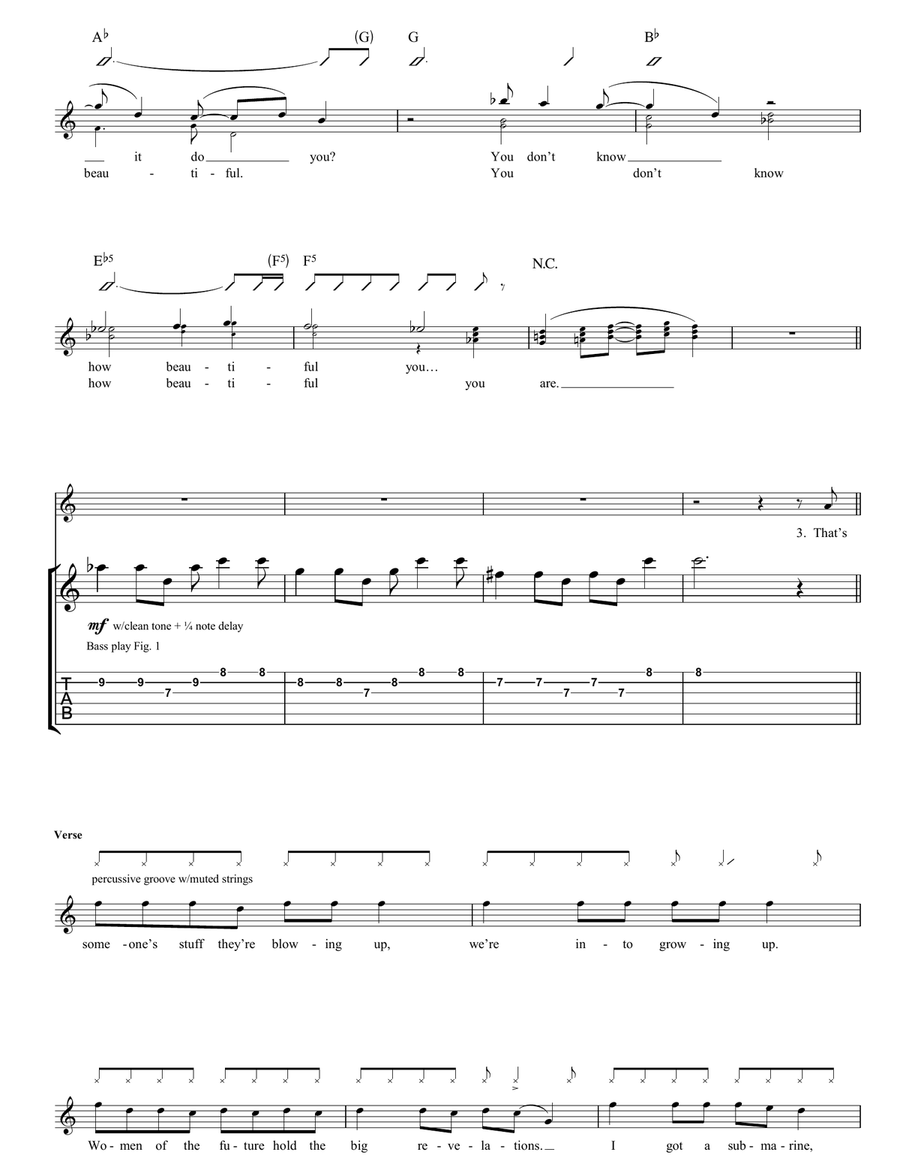 Get On Your Boots Get On Your Boots Guitar Tablature scores gallery preview page 3