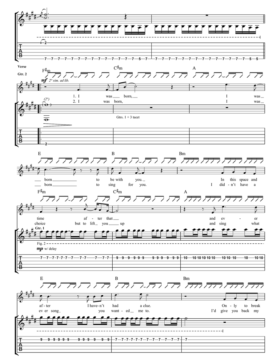 Magnificent Magnificent Guitar Tablature scores gallery preview page 3