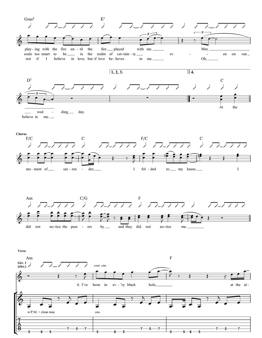 Moment Of Surrender Moment Of Surrender Guitar Tablature scores gallery preview page 2