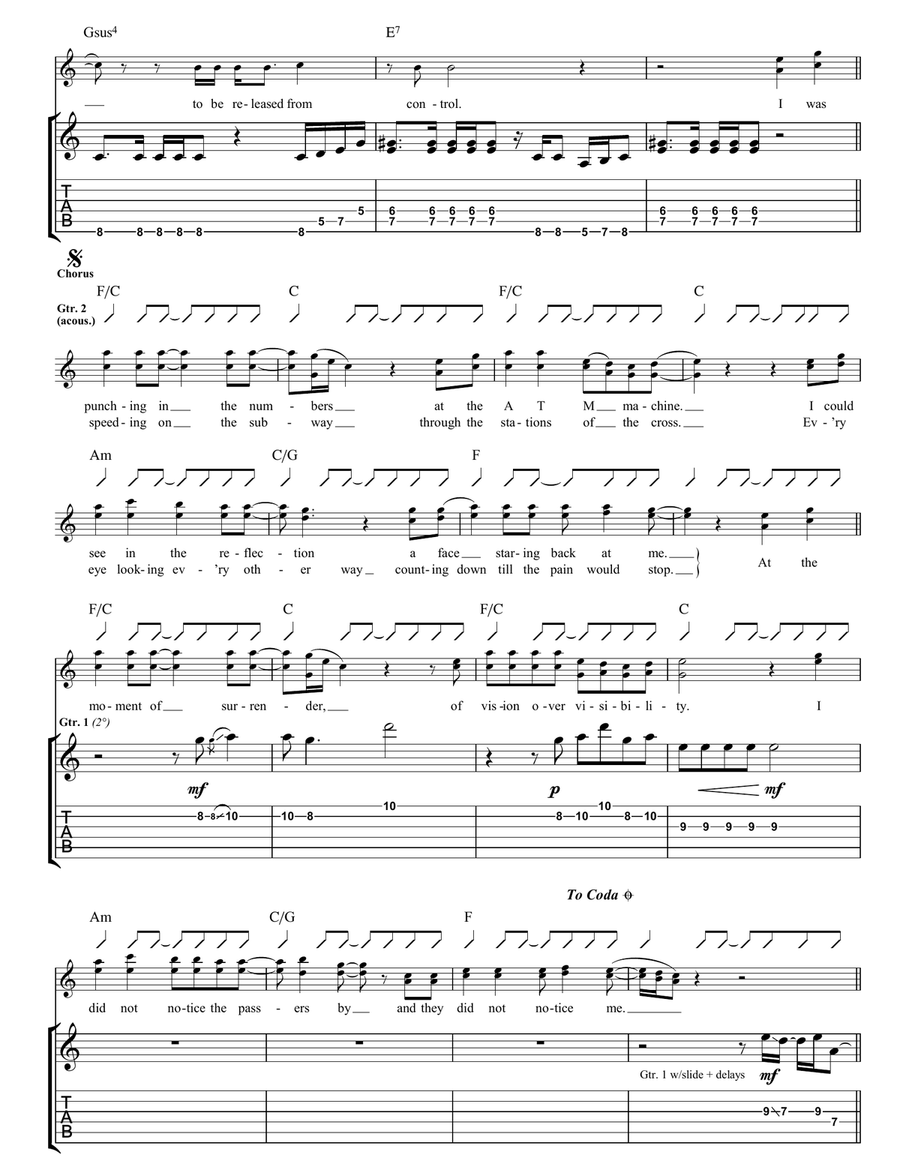 Moment Of Surrender Moment Of Surrender Guitar Tablature scores gallery preview page 4