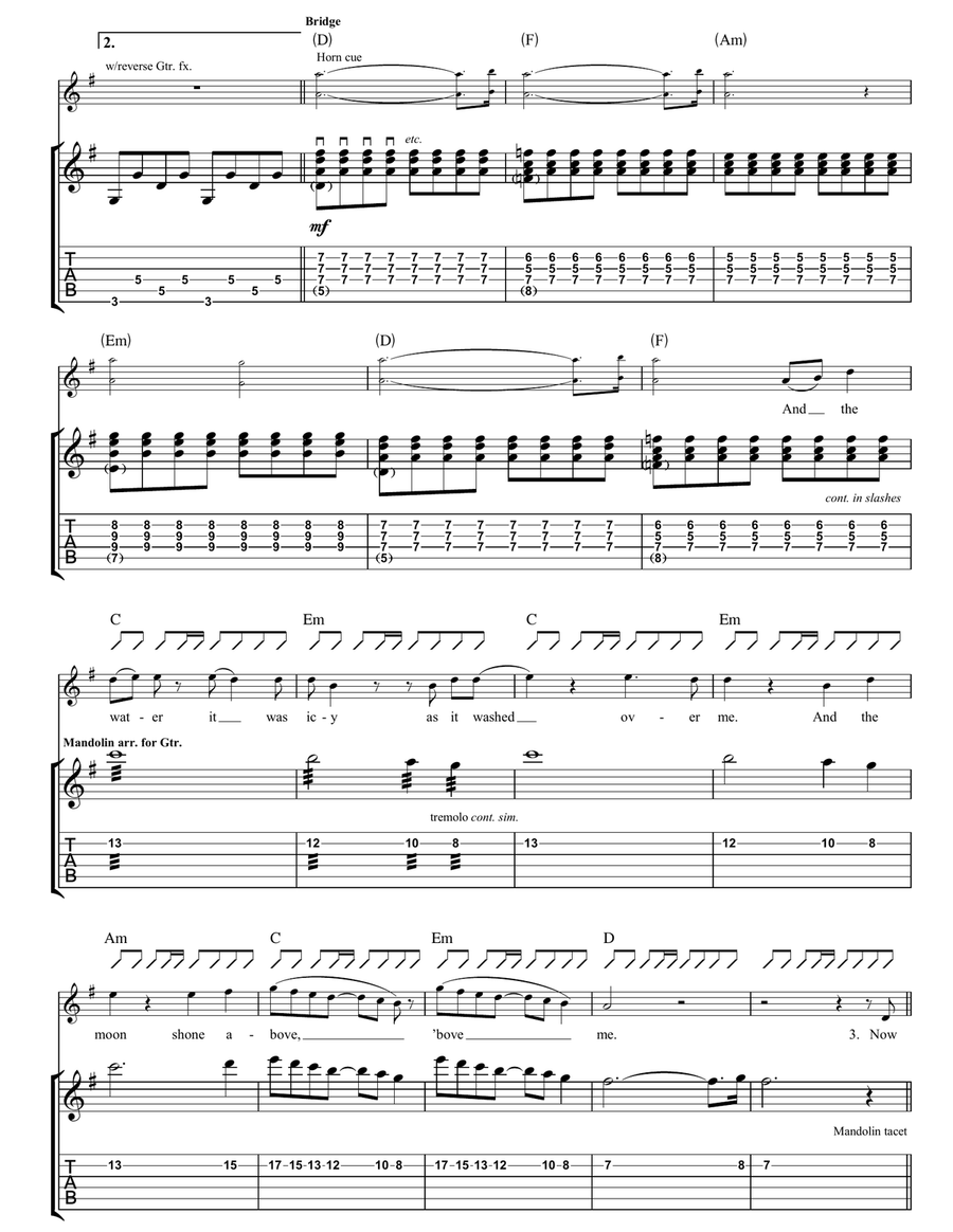 White As Snow White As Snow Guitar Tablature scores gallery preview page 3