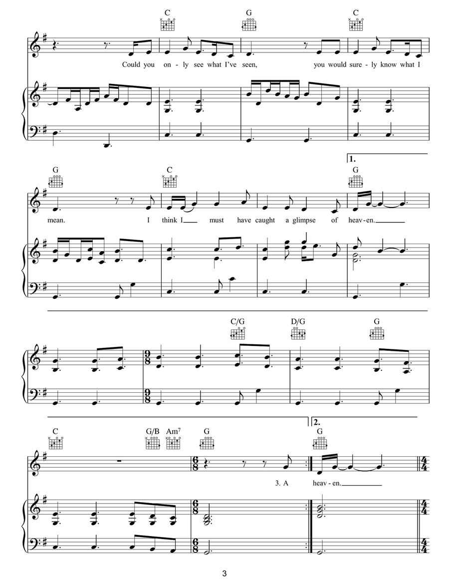 A Glimpse Of Heaven A Glimpse Of Heaven Acoustic Guitar scores gallery preview page 3