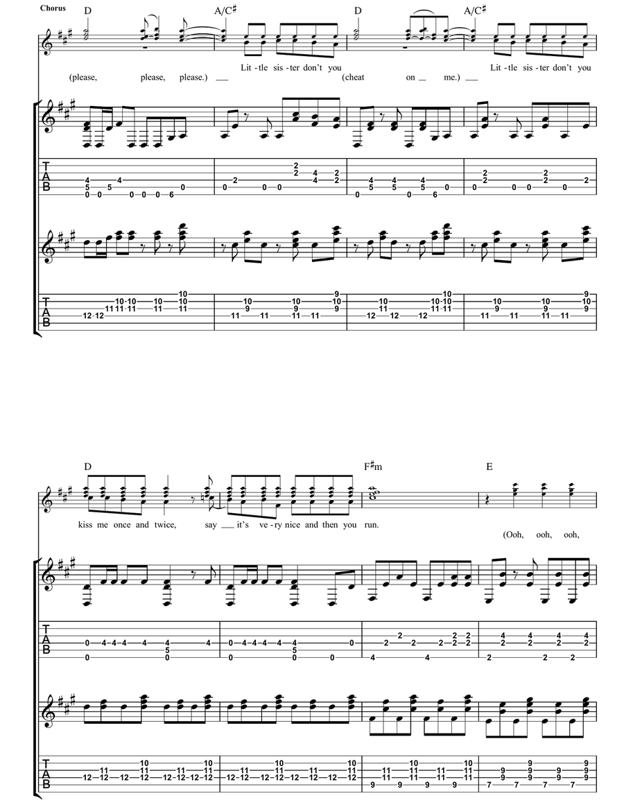 Little Sister Little Sister Acoustic Guitar scores gallery preview page 5