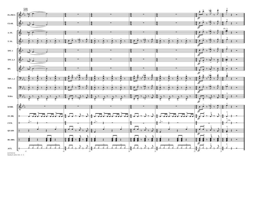 Stadium Jams - Volume 3 - Full Score Marching Band scores gallery preview page 4