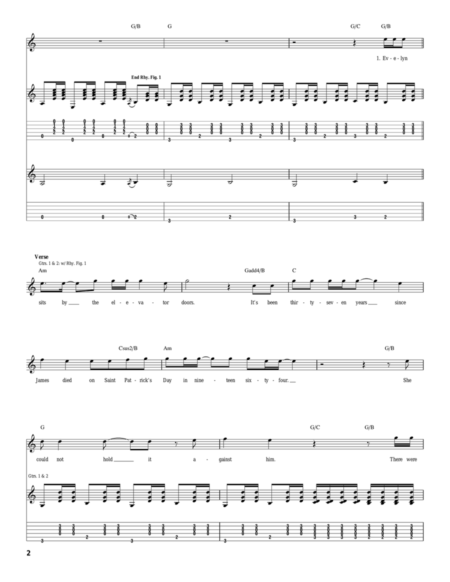 Pints Of Guinness Makes You Strong Acoustic Guitar scores gallery preview page 2